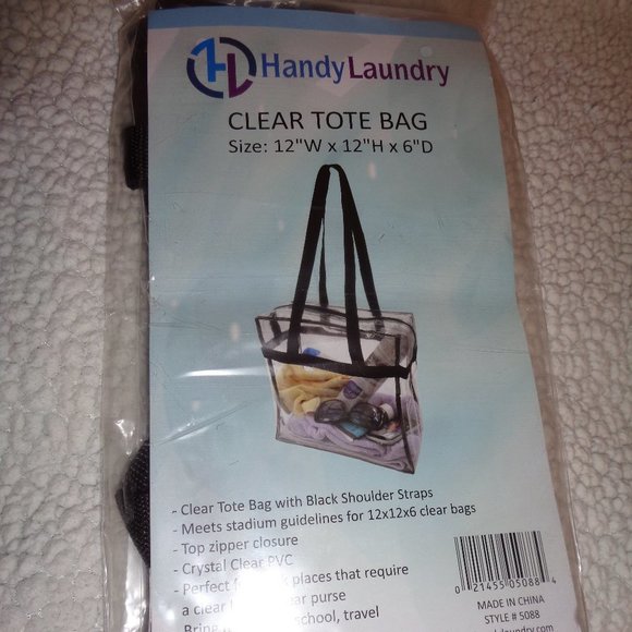 Handy Laundry Handbags - Handy Laundry Clear Tote Bag